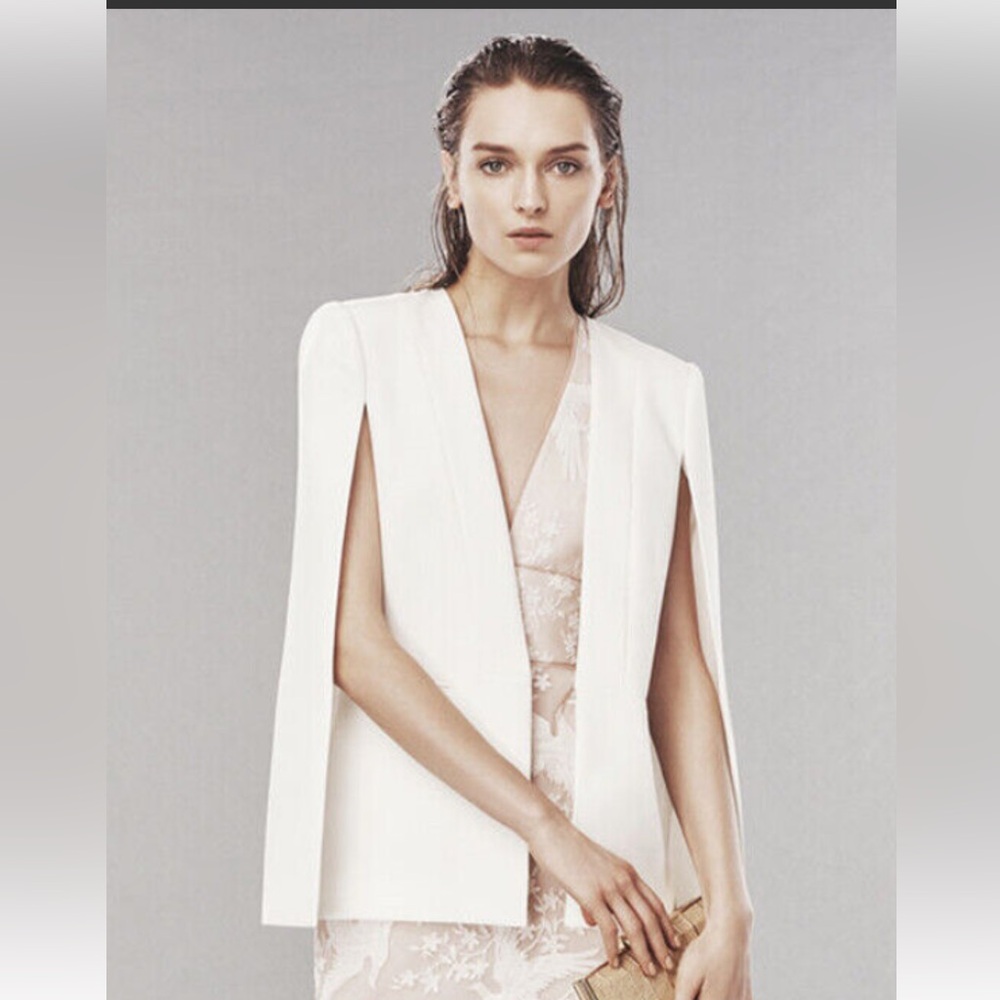 BCBG Upas Cape Blazer - White